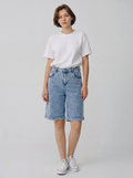 Bermuda Jeans Donna Lavaggio Chiaro