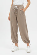 Pantalone Tuta Curvy Wide Leg con Coulisse – Modello Comfort in Misto Viscosa