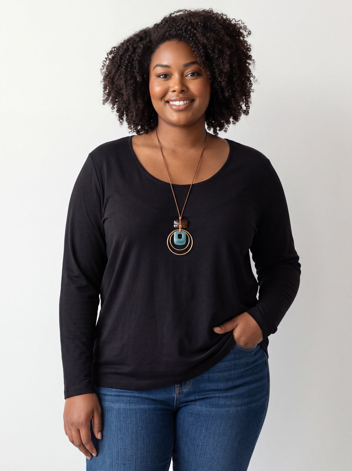 Blusa 100% cotone con collana
