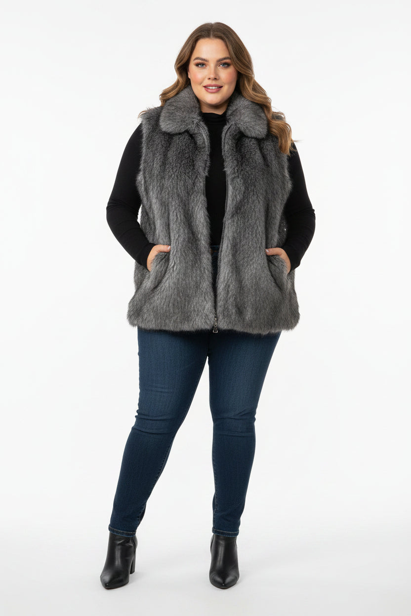 Smanicato Peluche con Collo Alto