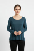 Maglia Curvy Girocollo Basic in Viscosa e Cashmere – Soft Touch