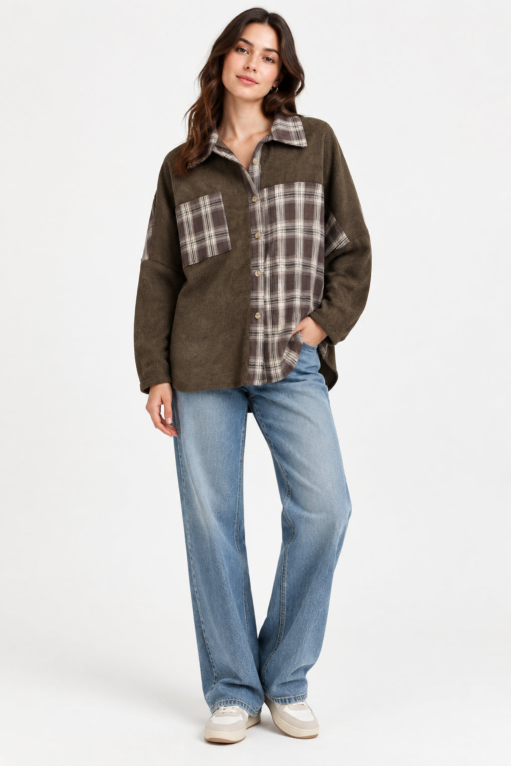 Camicia Over Fantasia Scozzese