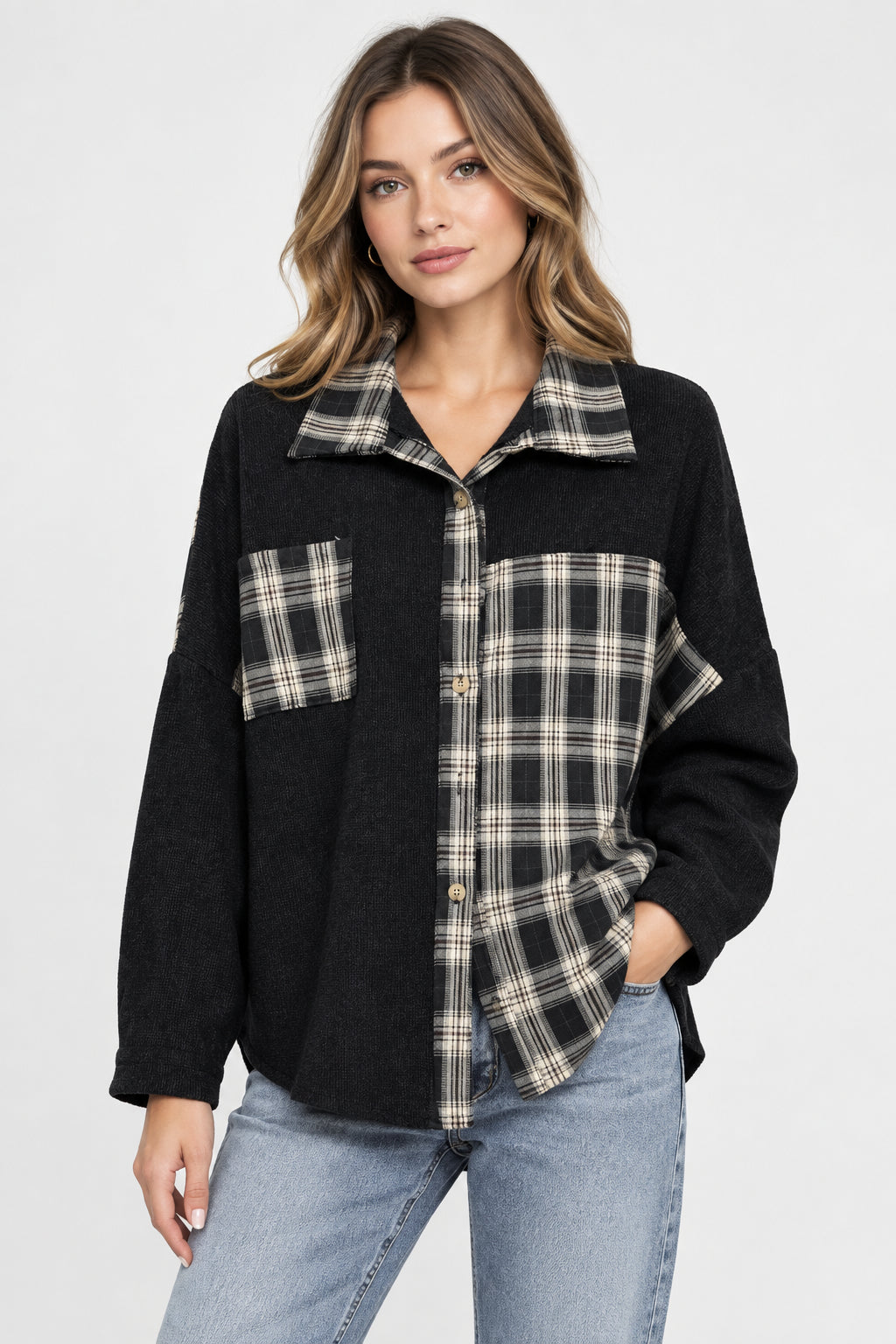 Camicia Over Fantasia Scozzese
