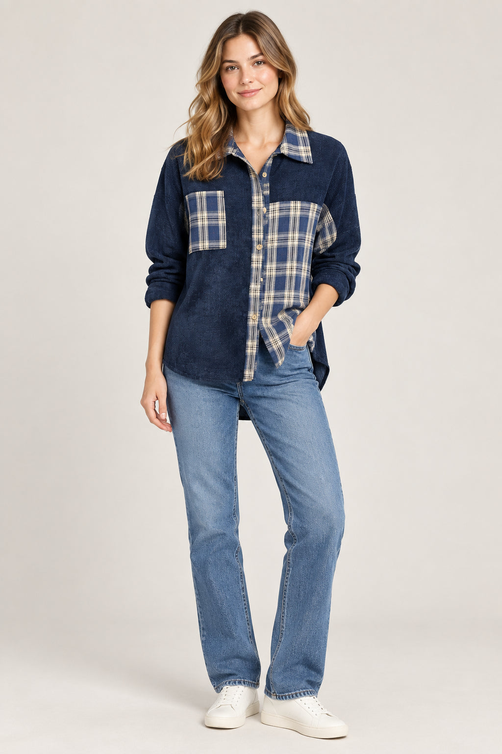 Camicia Over Fantasia Scozzese