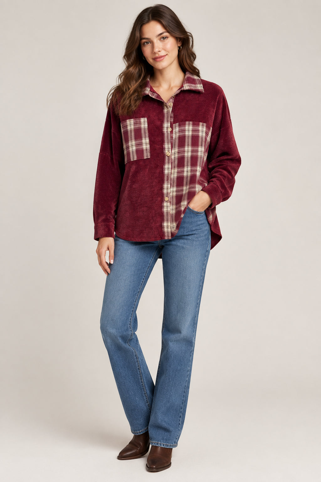 Camicia Over Fantasia Scozzese