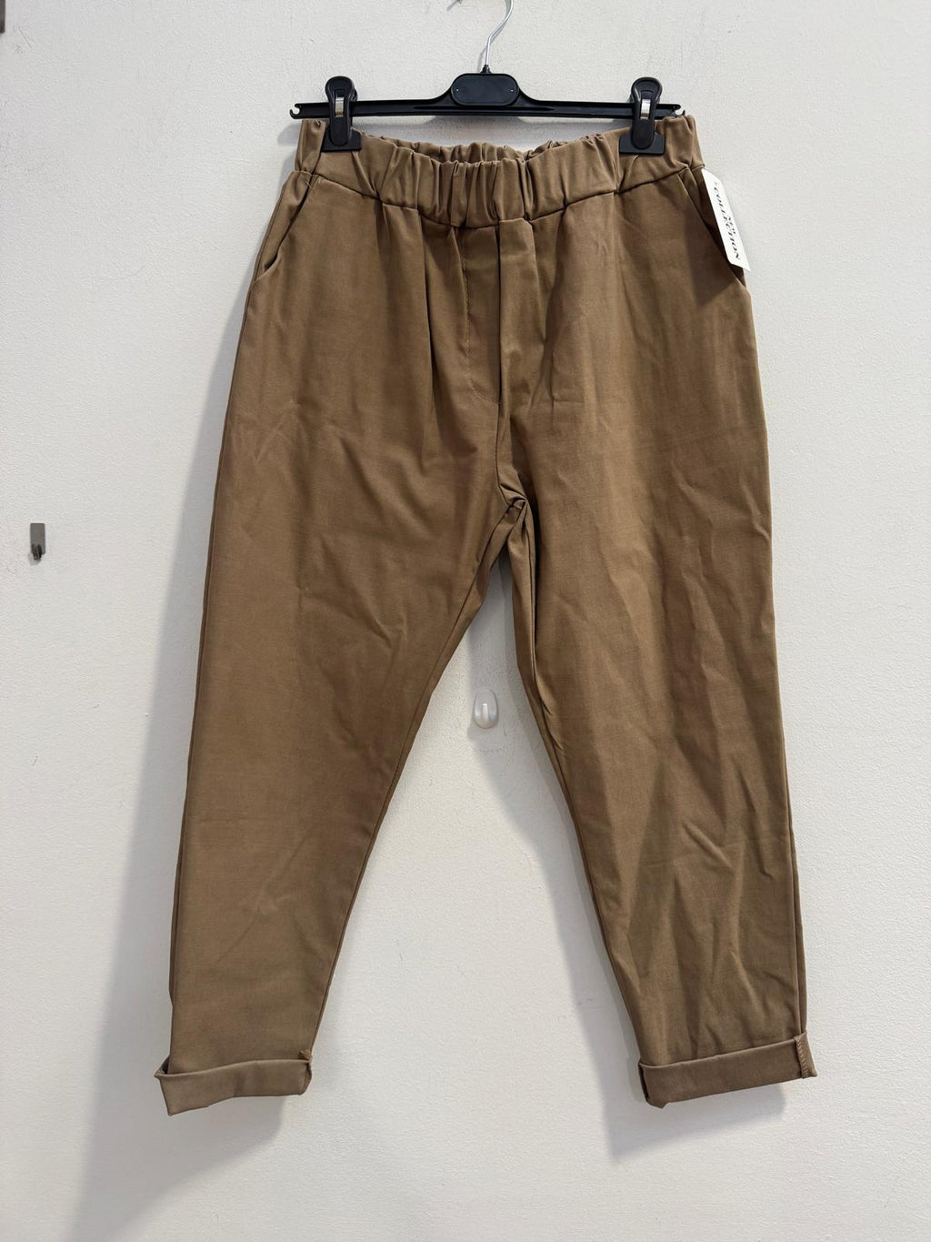 Pantalone Jeansetto Curvy in Misto Viscosa con Vita Elasticizzata