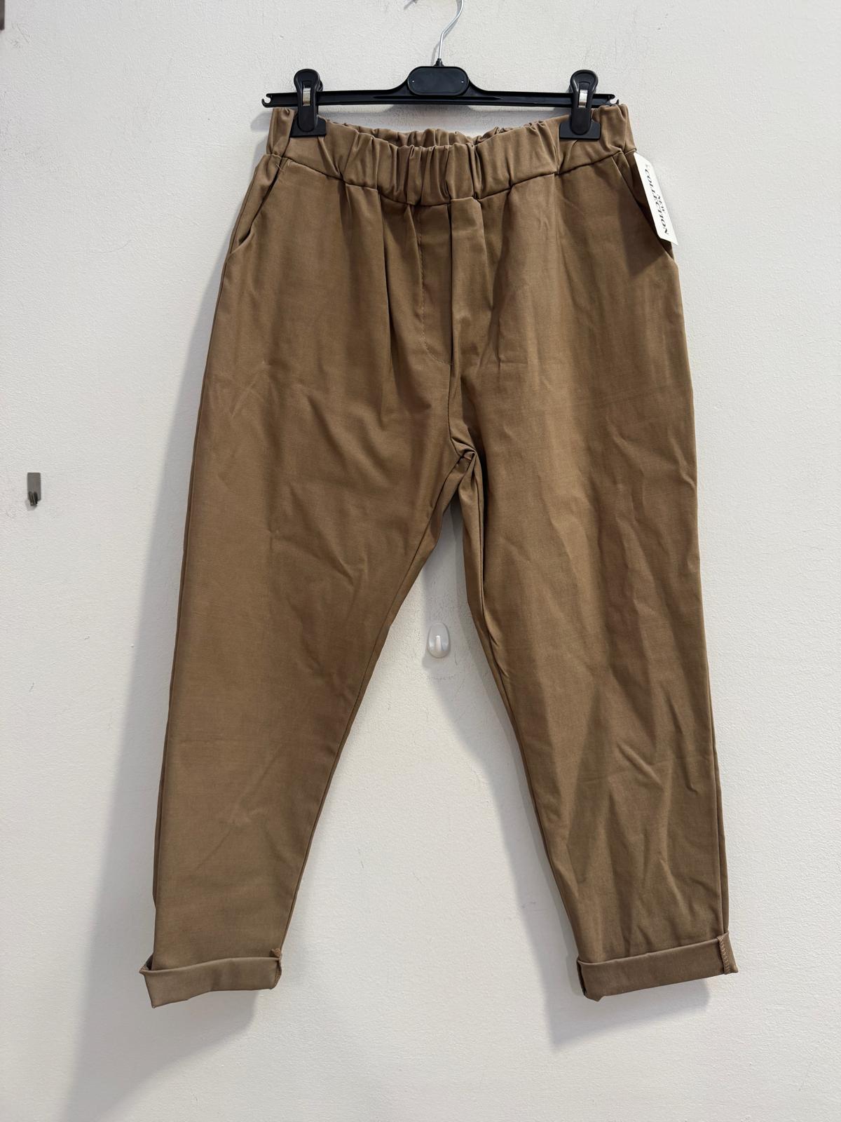 Pantalone Jeansetto Curvy in Misto Viscosa con Vita Elasticizzata