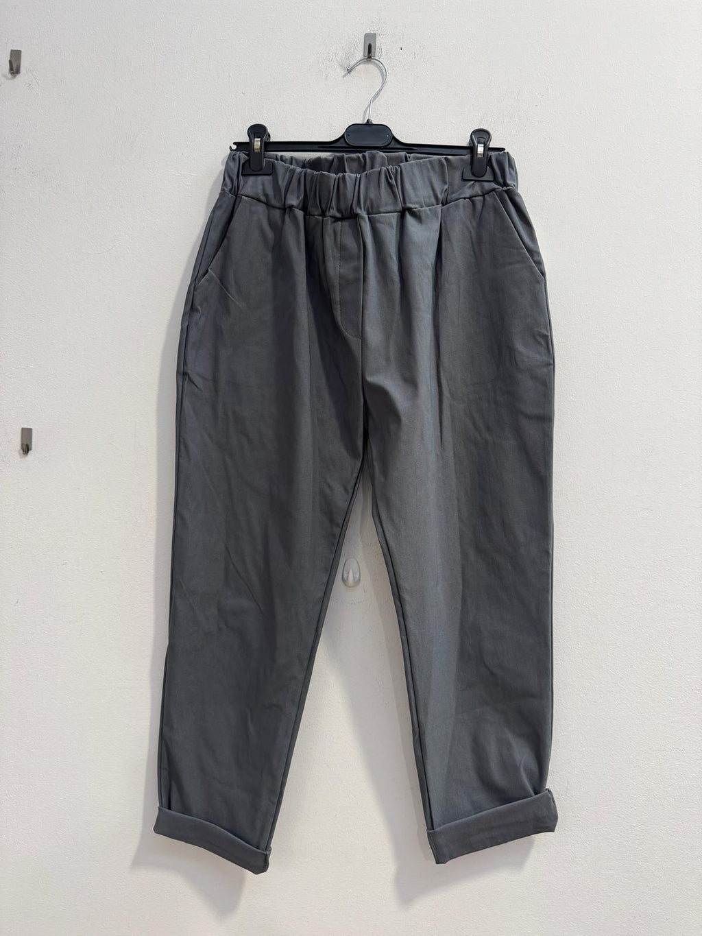 Pantalone Jeansetto Curvy in Misto Viscosa con Vita Elasticizzata