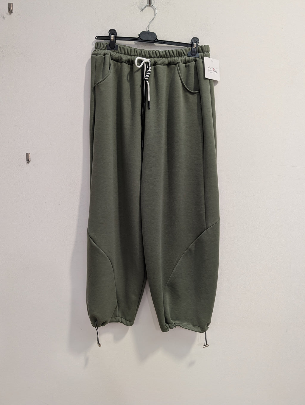 Pantalone Tuta Curvy Wide Leg con Coulisse – Modello Comfort in Misto Viscosa