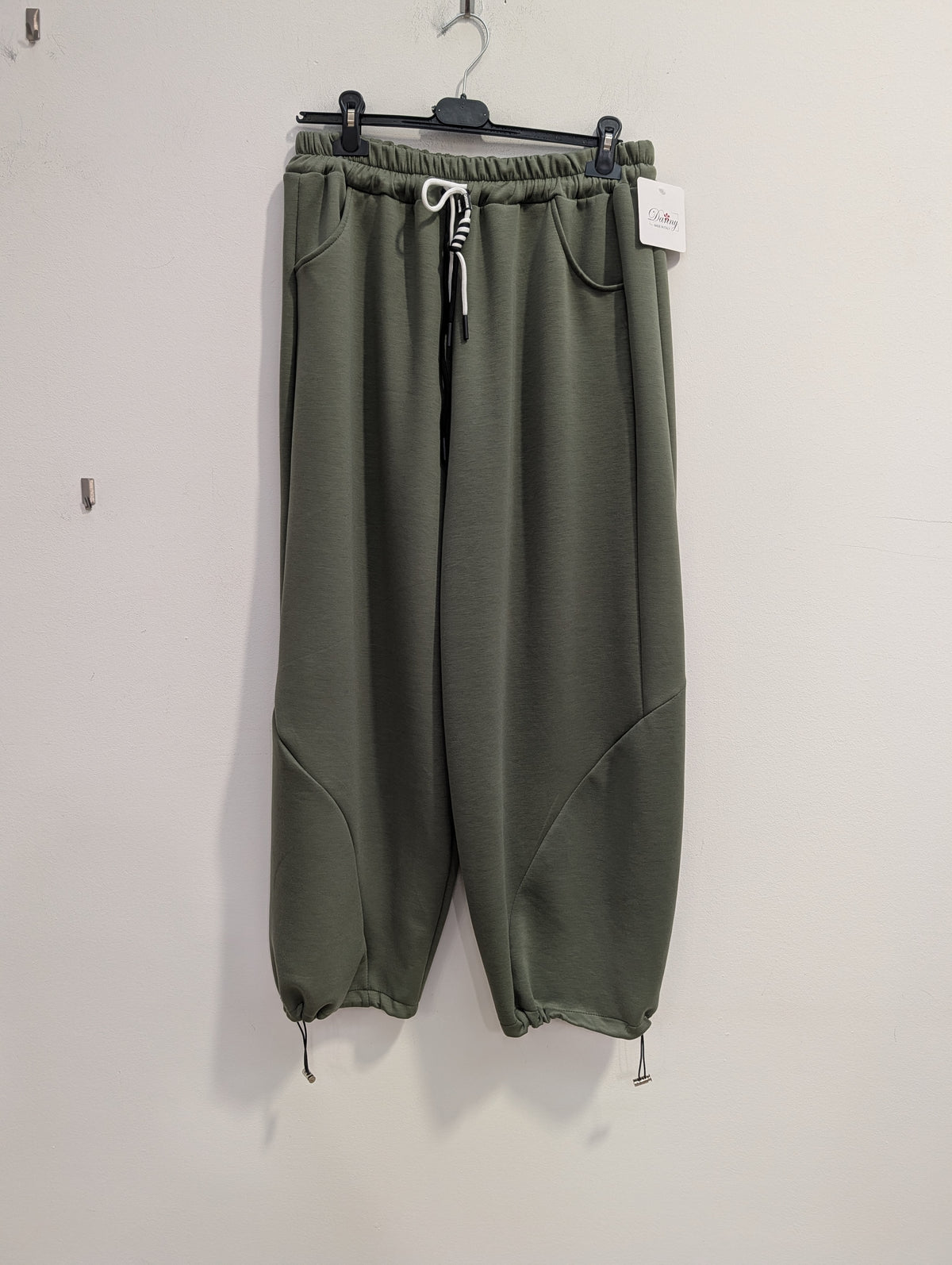 Pantalone Tuta Curvy Wide Leg con Coulisse – Modello Comfort in Misto Viscosa