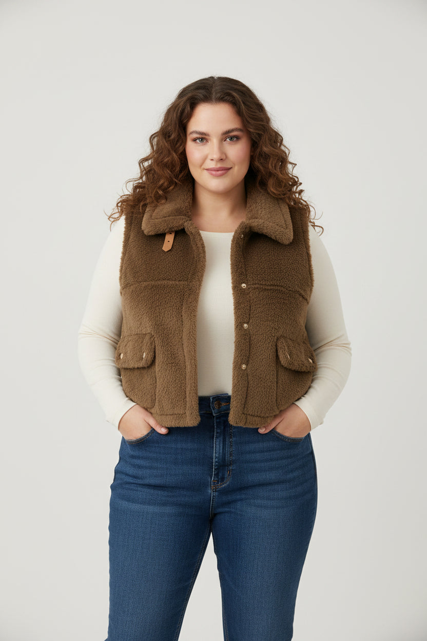 Gilet Curvy in Ecopelliccia Soft