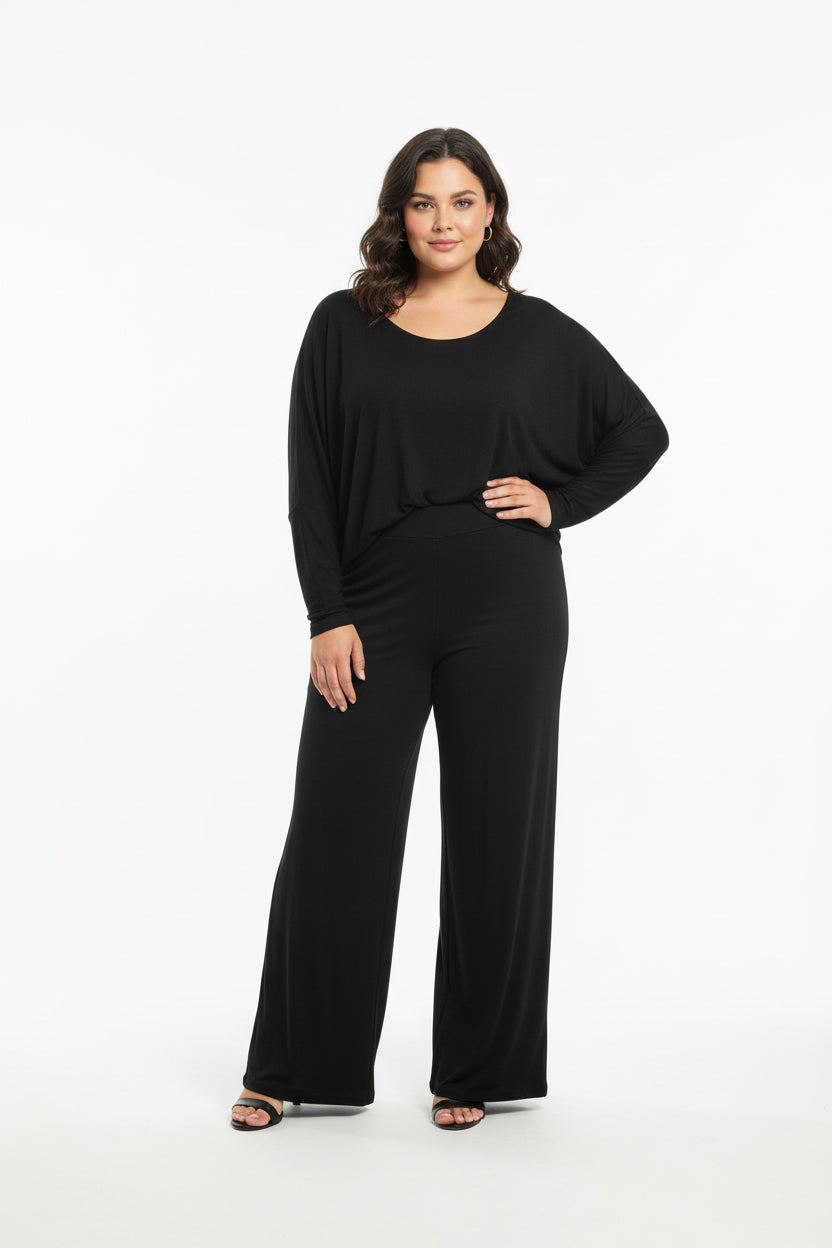 Completo Tutto Fare Maglia Ampia e Pantalone Palazzo in Viscosa Stretch