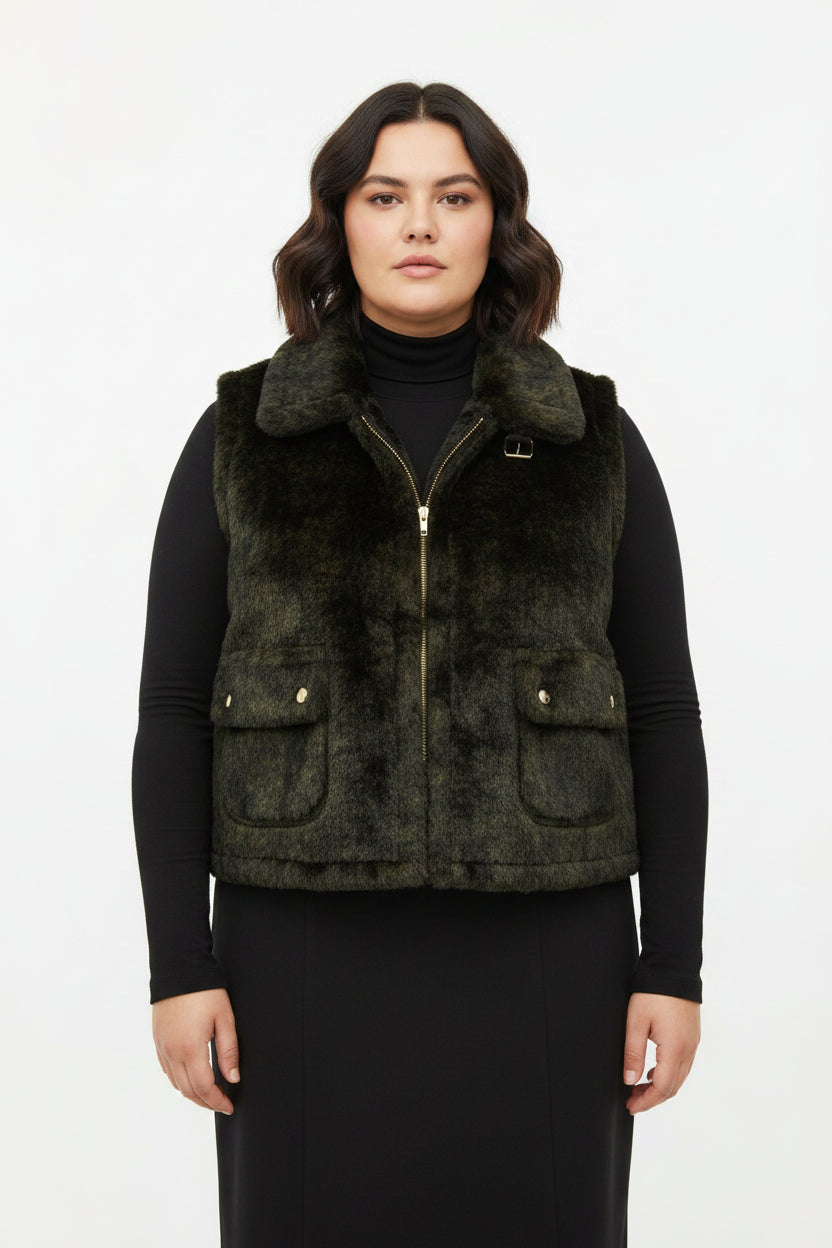 Gilet Curvy in Ecopelliccia Soft