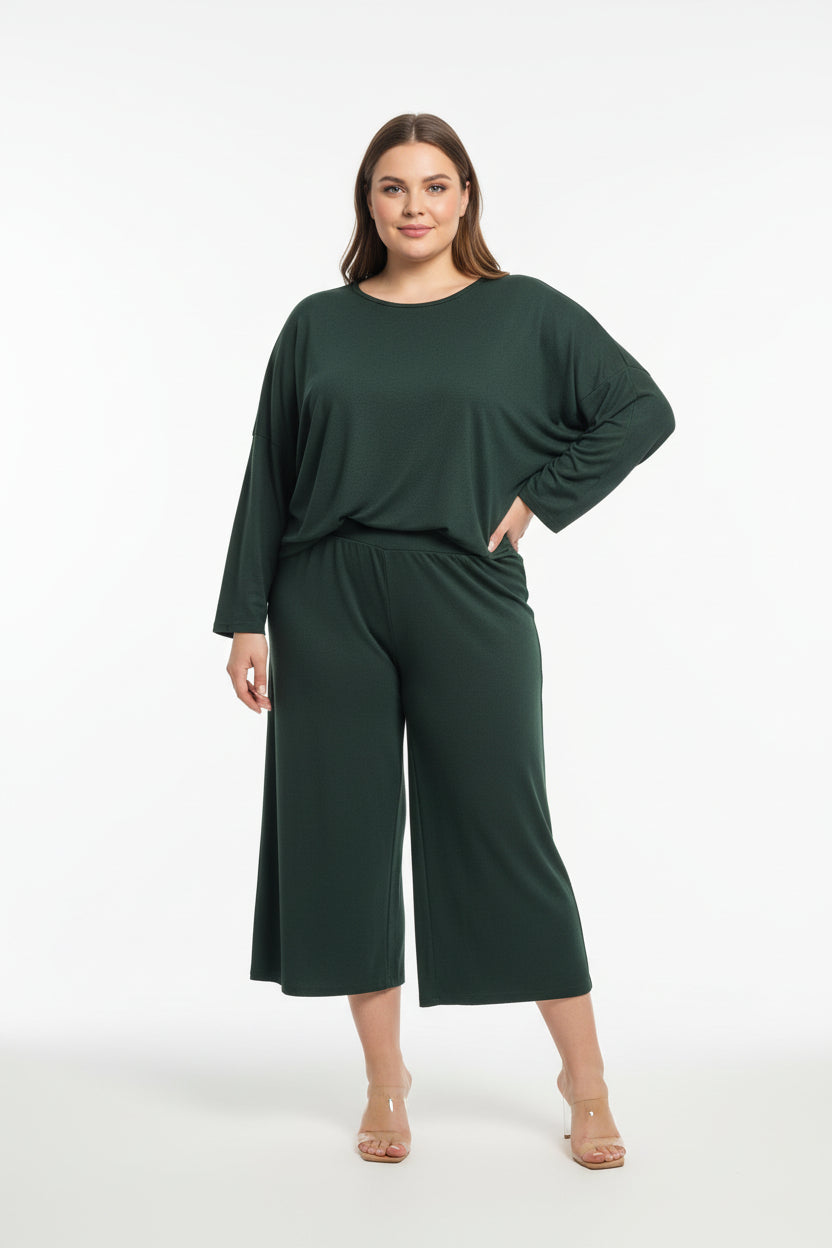 Completo Tutto Fare Maglia Ampia e Pantalone Palazzo in Viscosa Stretch